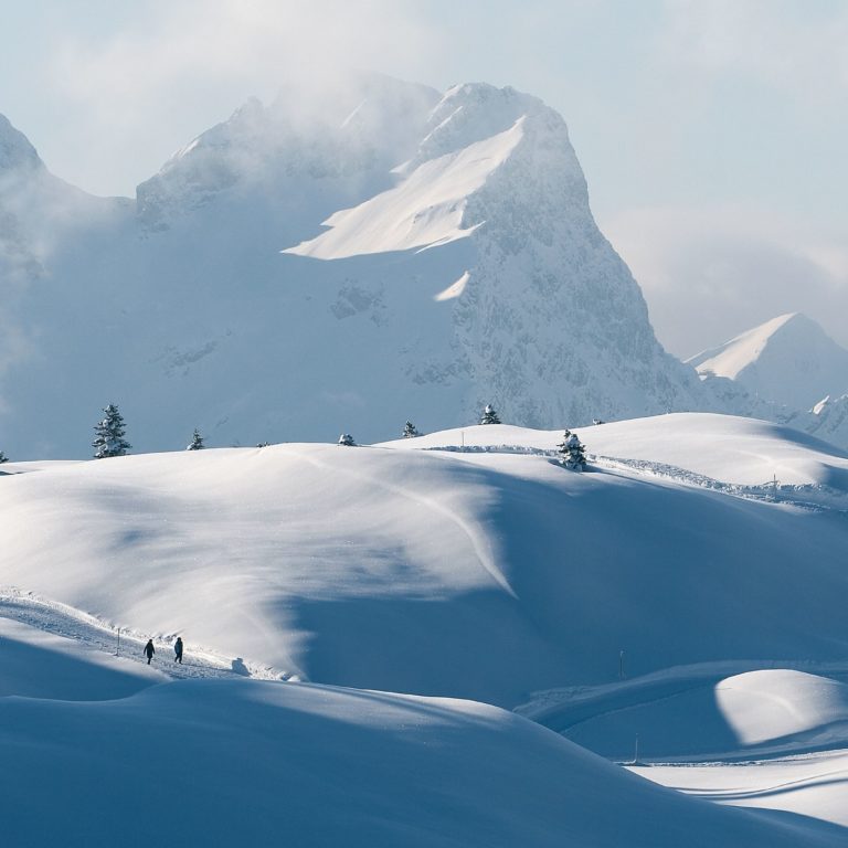 Winterwandern, Winter Hiking in Vorarlberg, Schröcken, Bregenzerwald Winterwanderung (c) walser-image.com