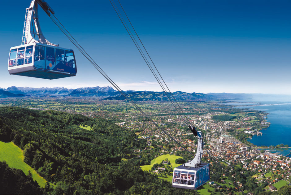 Pfänderbahn, Bergbahn, Seilbahn, Panorama Bodensee, V-CARD Vorarlberg (c) Otmar Heidegger / Vorarlberg Tourismus
