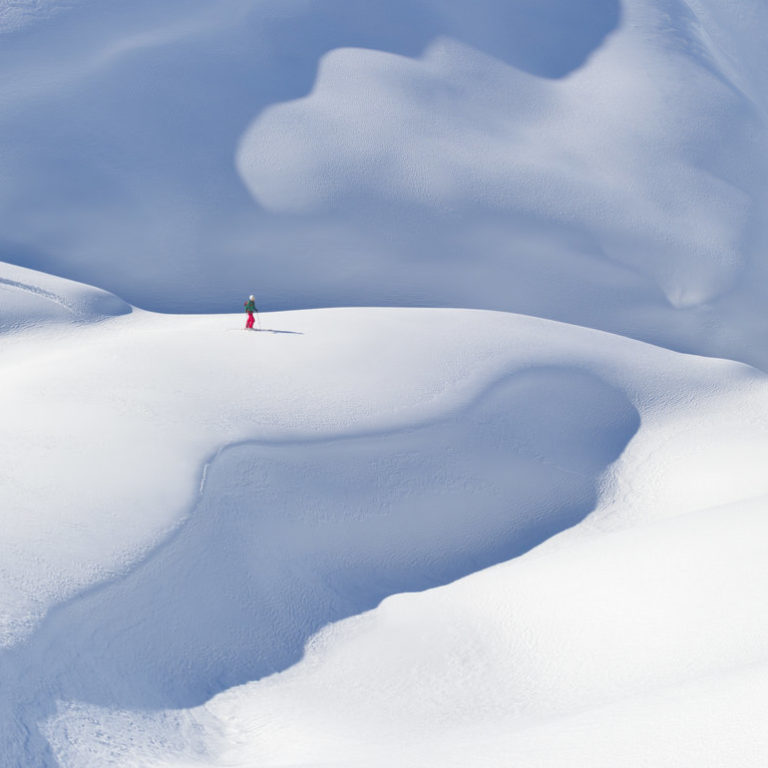 Freeriderin Abfahrt Gehrengrat Lech-Arlberg © Josef Mallaun / Vorarlberg Tourismus Freeriderin Abfahrt Gehrengrat Lech-Arlberg © Josef Mallaun / Vorarlberg Tourismus