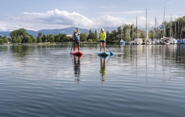 Stand Up Paddling am Bodensee © Rupert Mühlbacher - Bodensee-Vorarlberg Tourismus